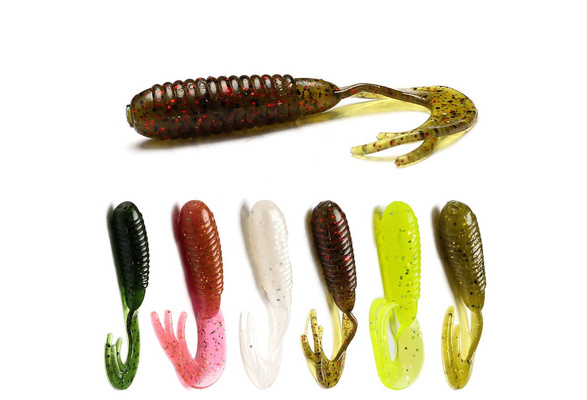 60mm /2.1g Grub Lures Soft Plastic Worm Lures Grubs Worm for