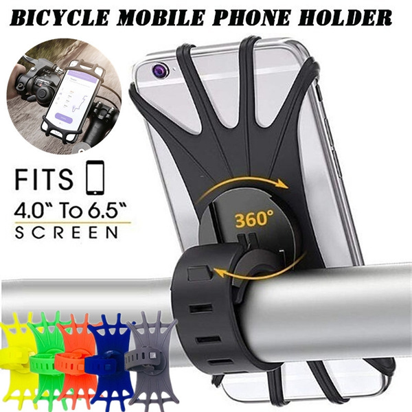 Bicycle Silicone Mobile Cell Phone Holder Outdoor Bike Mount