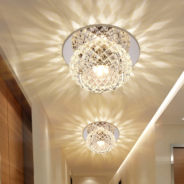 1pc Small 5w Modern Crystal Led Ceiling Light Fixture Mounted Lights Home Hall Walkway Wish - Ceiling Lights Led For Hall