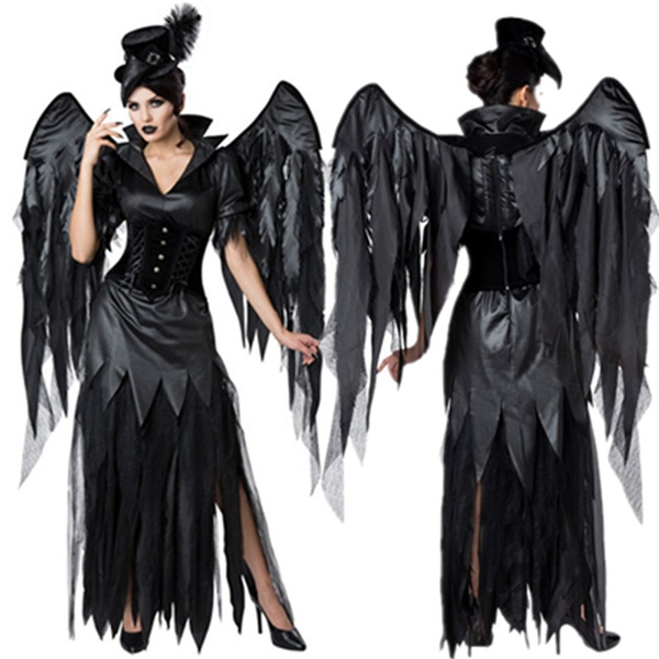 Dark Fallen Angel Fancy Dress Costumes 