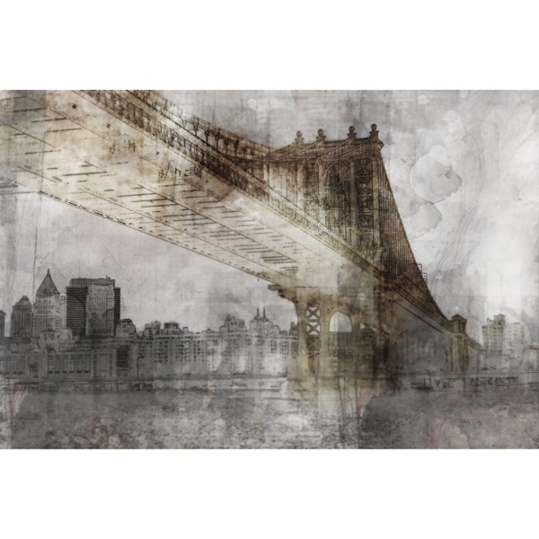 ArtMaison.ca JSH051ONL London Bridge Gel Brush Canvas Wall Art Wish