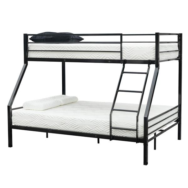 Bunk Bed With Oblique Ladder Black, Bunk Bed Ladder Pads