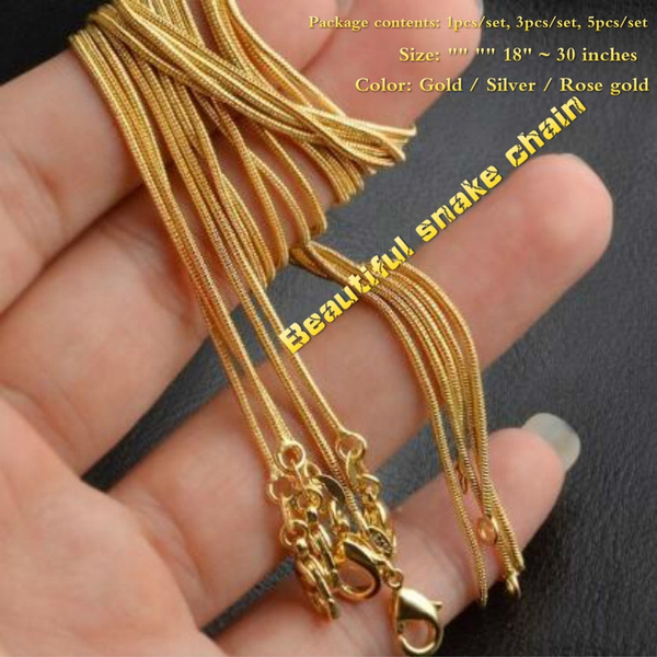 Fashion Gold Color Chain Necklaces For Women Copper Necklace With