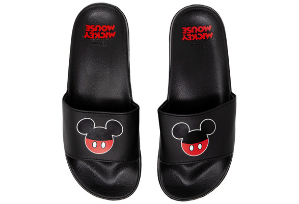 Mickey Mouse Black And Red Slides Sandals Wish