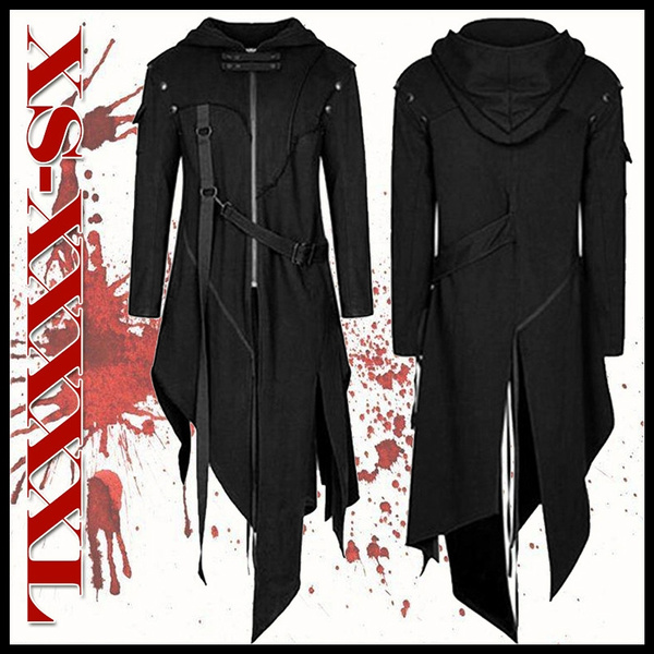 Punk mens hooded jacket black discount goth dieselpunk dystopian apocalyptic hoodie