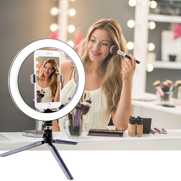 Ring light store makeup mirror