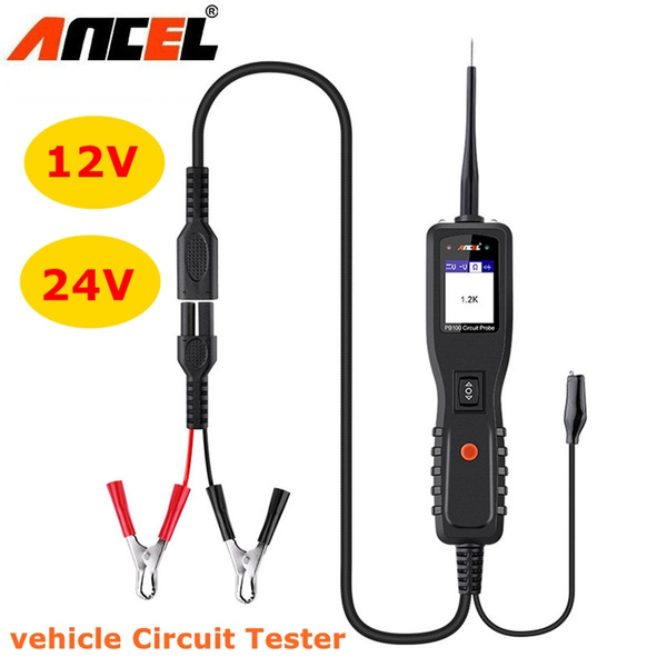 Circuit Tester 12V/24V Car Battery Tester Electrical Power Probe Diagnostic Tool 