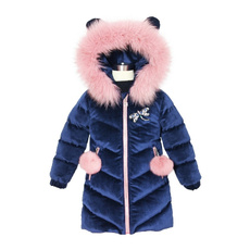 hooded, kids clothes, Winter, jackets for girls