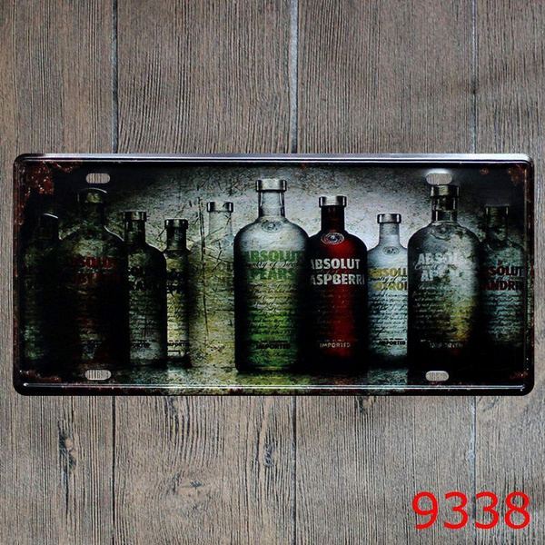 Metal Tin Sign absolute vodka Decor Bar Pub Home Vintage Retro Poster Cafe ART 