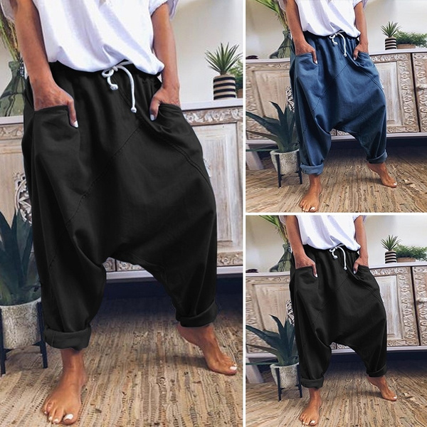 Women's Casual High Waistband Solid Color Harlan Pants Pants