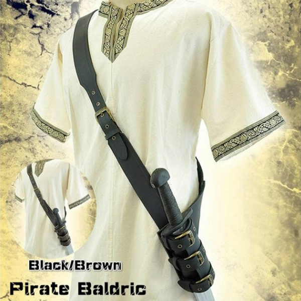Vintage Pirate Two Guns Shoulder Holster Medieval Adjustable