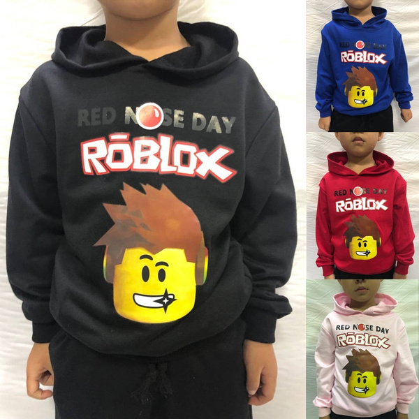 Children s Sweater ROBLOX RED NOSE DAY Children s Hooded Sweater Sweater Hoodie