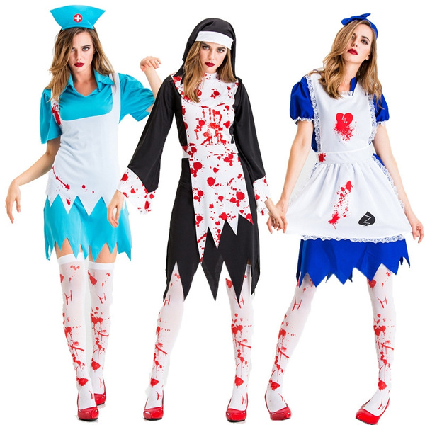  SUNSIOM Halloween Nurse Zombie Dress Women's Zombie