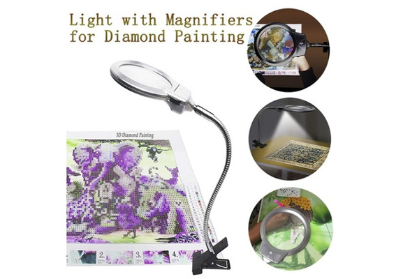Magnifier Lamp for 5D Diamond Painting Magnifier LED Light Cross Stitch  Tool Accessory