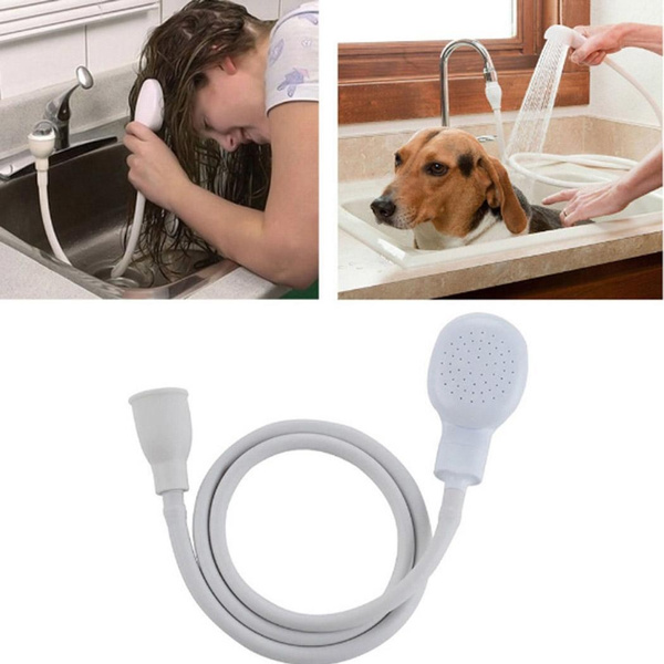 Dog Shower Head Spray Drains Strainer Hose Sink Washing Hair Pet Bath Tool New 