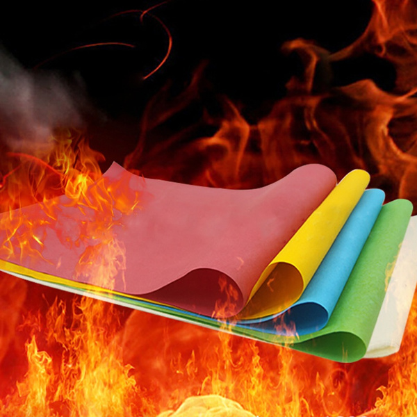 10Pcs 20*10cm Fire Paper Flash Flame Paper Fire Paper Magic Props Effect Sh Gw 