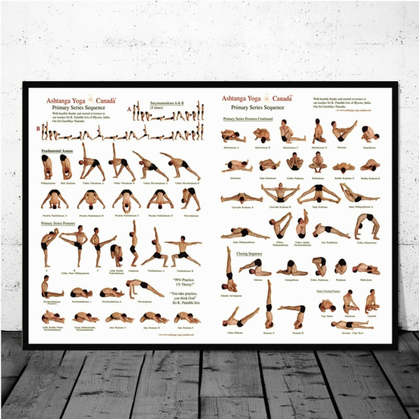 Frameless Yoga Poster Poses Your Body Wishes To Practice Canvas Oil ...