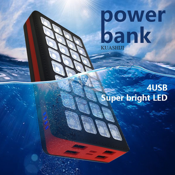 2020 New 200,000mAh Power Bank 4USB Dot matrix LED External Battery Pack  Portable Mobile Phone Charger