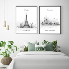 bedroom, golden, art, Statue