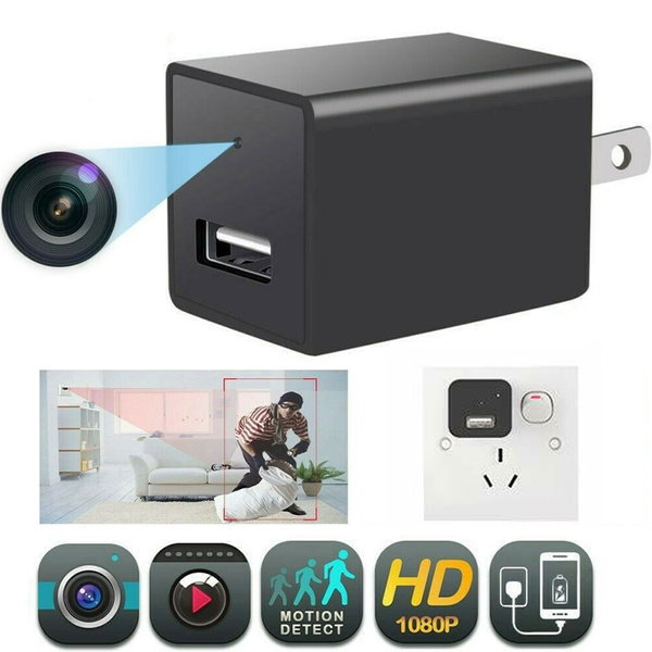 FULL HD 1080P USB Mini Motion Security Wall Charger SpyCamera US Adapter Camera 