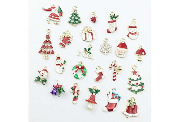 23Pcs Metal Alloy Mixed Christmas Charms Pendants Party Decor Ornament UK 23Pcs Metal Alloy Mixed Christmas Charms Pendants Party Decor Ornament UK