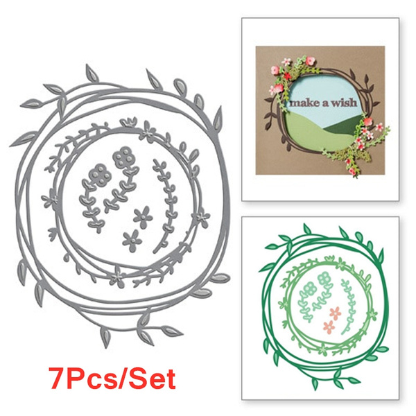 Wreath Flower Metal Cutting Dies Scrapbooking Craft Dies Cuts DIY Album Cards