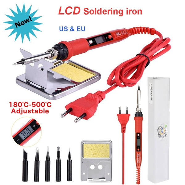 110V/220V 80W LCD Electric Soldering Iron 908S Adjustable Temperature