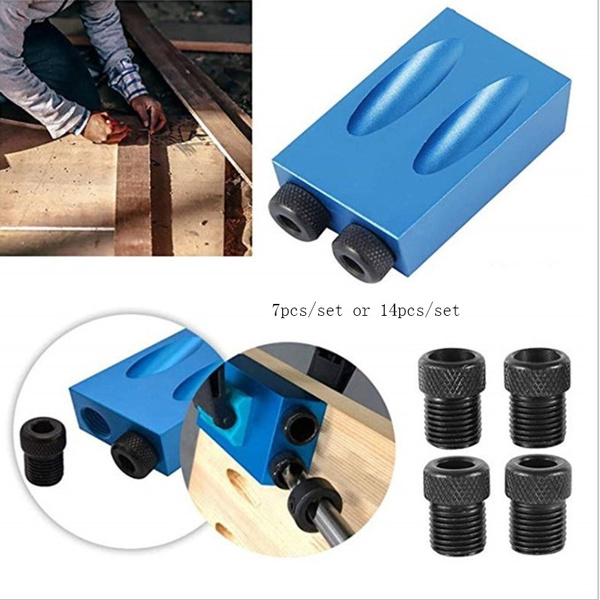 Wood Guide Locator Kit 6/8/10mm Hole Locator Bit Template Fixture Drill ...
