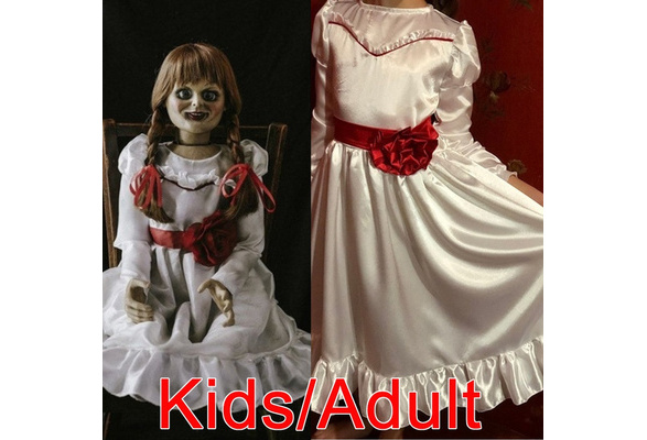 Halloween Costume Funny White Dress Cosplay Costume Annabelle