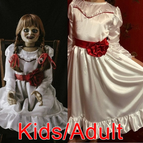 Halloween Costume Funny White Dress Cosplay Costume Annabelle Dress  Halloween Costumes for Kids | Wish