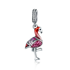 Charm Bracelet, braceletdiy, flamingo, Jewelry