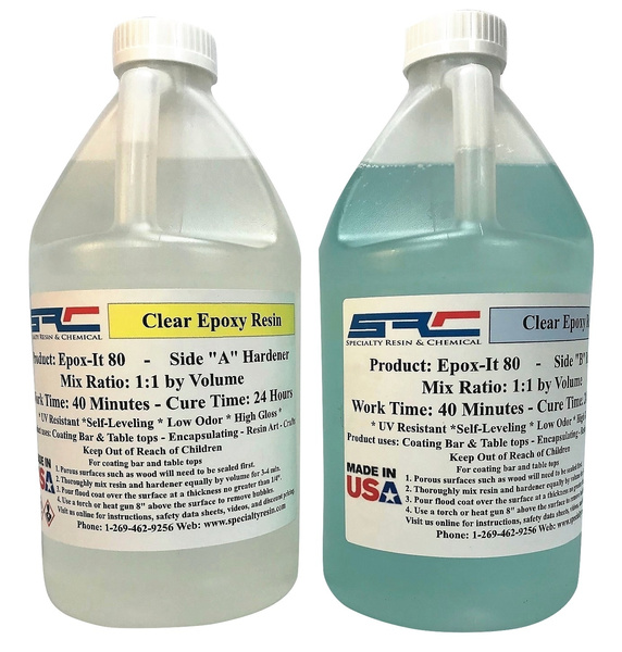 1 Gallon, Table Top & Art Clear Coating Epoxy Resin Kit