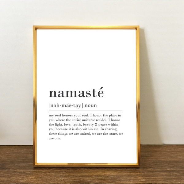 Namaste Definition Print Namaste Sign Namaste Printable 