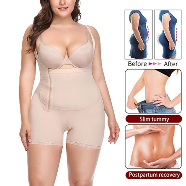 Women's Seamless Shapewear Slimming Bodysuit Body Shaper Crotchless Body  Briefer Faja Tummy Control Butt Lifter