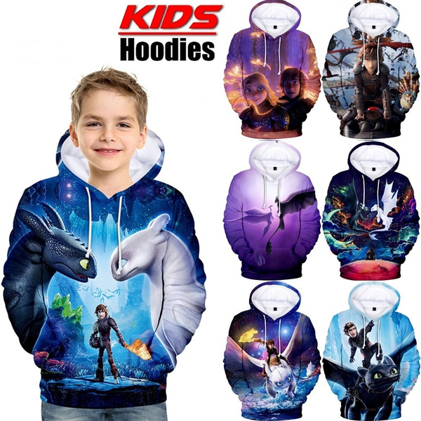 Sweat 'How To Train Your Dragon' Pour Fille - Motif Toothless, Coton Doux, Cadeau Enfant