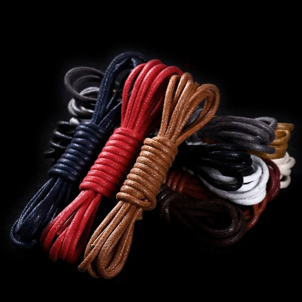 1Pair Waxed Cotton Round Shoe Laces 