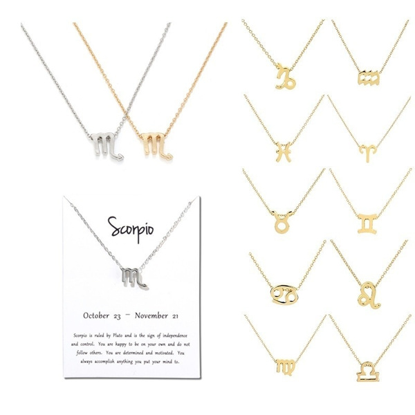 12 Constellations Necklace Zodiac Sign 925 Sterling Silver Pendant ...