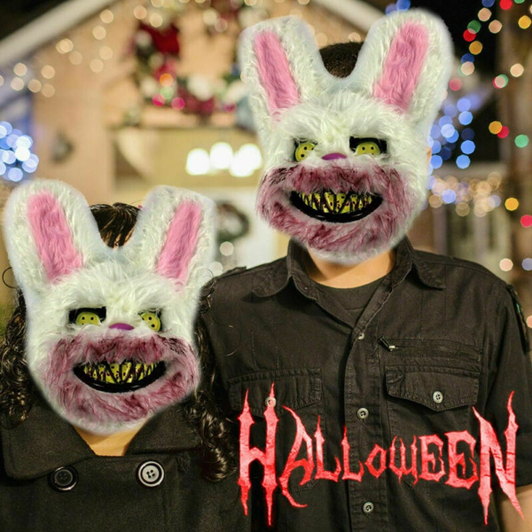Horror Bunny Rabbit Mask Halloween Killer Adult Fancy Dress Party Cosplay Cover