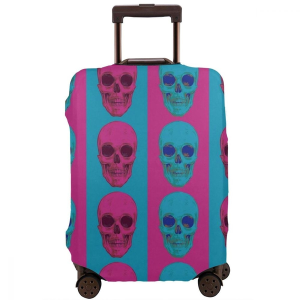 Luggage Protective Covers with Sugar Skull Washable Travel Luggage Cover 18-32 Inch