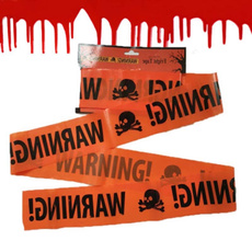 halloweenwarningtapesign, Home Supplies, halloweenwindowprop, hallooweenpartysupplie