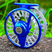 5/6 Magreel Fly Fishing Reel with CNC-Machined Aluminum Alloy Body Fly Reel 3/4 7/9 Weights Gunmetal Blue 