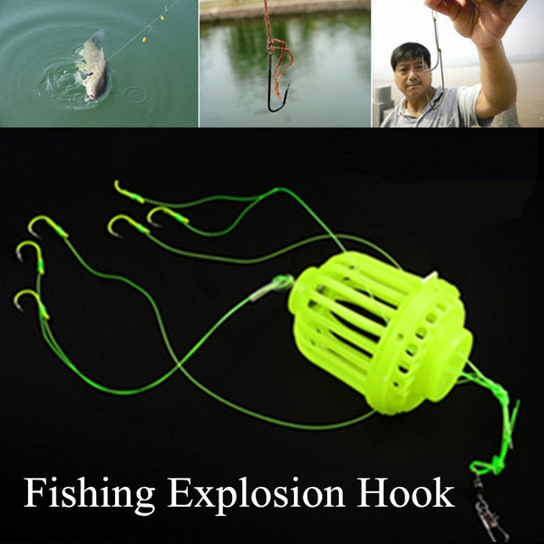 Portable Luminous Sea Cages Trap 6 Hook Glow In The Dark Fishing