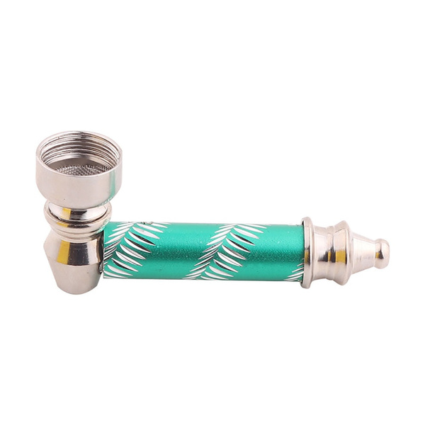 Aluminum Tube Mini Smoking Pipe in Blue, Portable Mini Pipe with