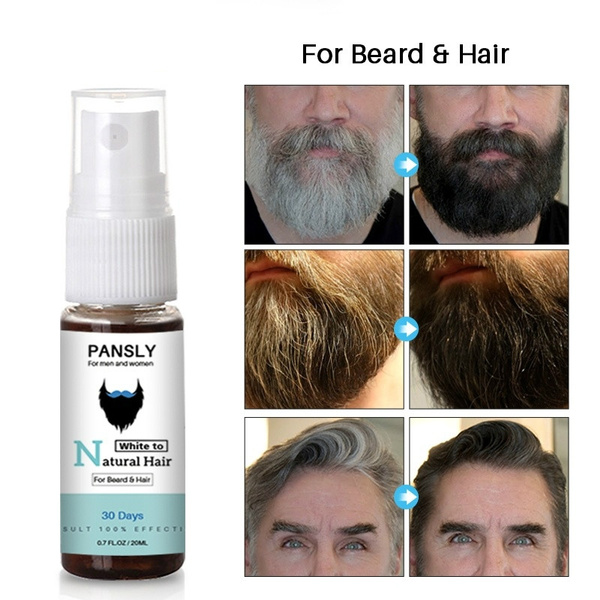 Organic Beard Hair Color Restore To Natural Hair Spray for Unisex Herbal  Cure White Hair Treatment Grey Hair Cover Permanently | Wish