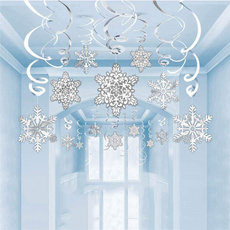 swirlbanner, decoration, Christmas, snowflakehangingswirl