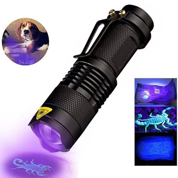 UV LED Ultra Violet Blacklight Light Flashlight Lamp Torch 395/365 nm ZOOMABLE 
