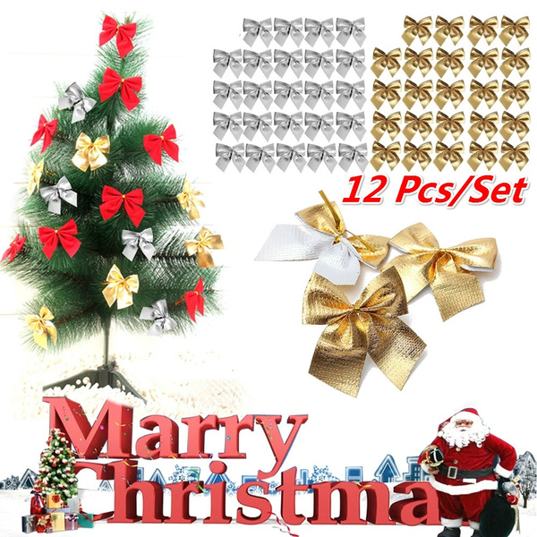 10 PCS Big Bows Bowknot Christmas Tree Party Gifts Present Xmas Decorations CY2Z