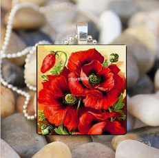 Flowers, necklacesamppendant, Jewelry, Chain