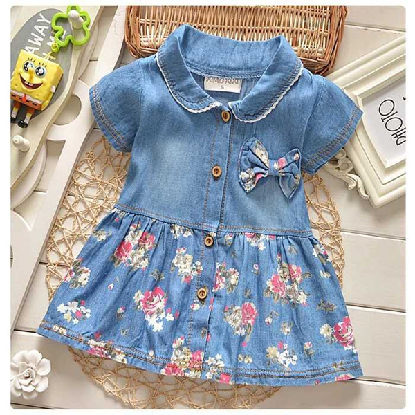 Buho Cotton Denim Kids Dress | Best Baby & Kids Clothes Singapore –  BLUEALMOND.SG