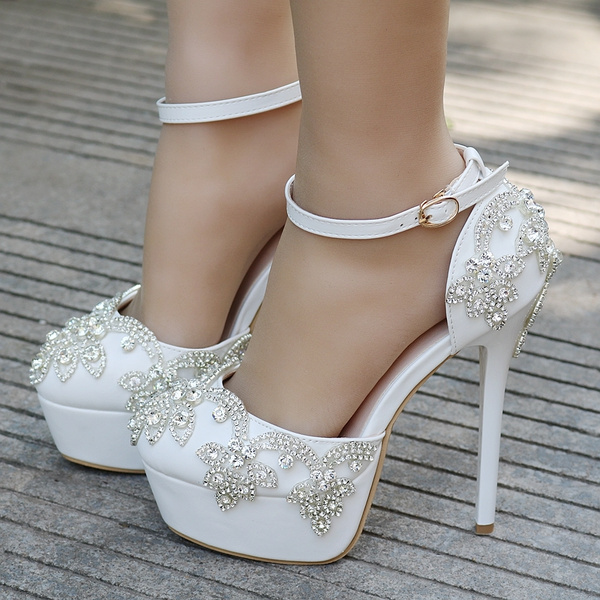 Bow Decor Pointed Toe Pumps Women High Heeled Wedding Shoes - Temu